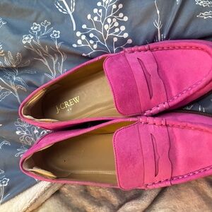 J. Crew Pink Suede Loafers